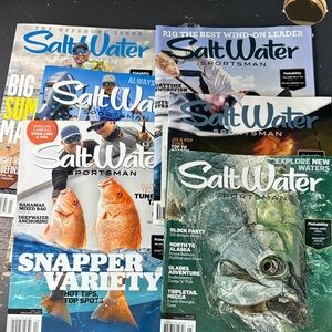 Salt Water Sportsman Magazine Collection. 6 magazines from 2022